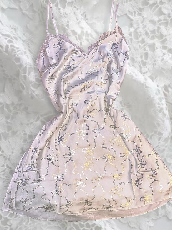 LoveShackFancy Dresses & Skirts - Victoria’s Secret PINK x LoveShackFancy Mini Satin Dress in Coconut White 🎀🥥